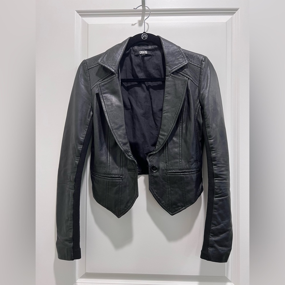 Genuine leather jacket by ASOS